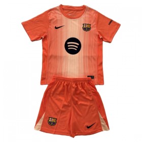 Tenue Enfant FC Barcelone Gardien Orange 2025-26 (+ Short)