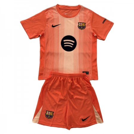 Tenue Enfant FC Barcelone Gardien Orange 2025-26 (+ Short)
