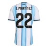 Maillot Foot Argentine Lautaro Martinez 22 Domicile Coupe du Monde 2026