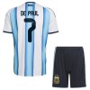 Tenue Enfant Argentine De Paul 7 Domicile Coupe du Monde 2026 (+ Short) Tenue Enfant Argentine De Paul 7 Domicile Coupe du Monde 2026 (+ Short)