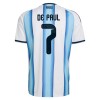 Tenue Enfant Argentine De Paul 7 Domicile Coupe du Monde 2026 (+ Short)