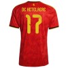 Maillot Foot Belgique De Ketelaere 17 Domicile Coupe du Monde 2026