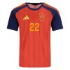 Maillot Foot Espagne Cucurella 22 Domicile Coupe du Monde 2026
