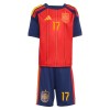 Tenue Enfant Espagne Williams JR 17 Domicile Coupe du Monde 2026 (+ Short)
