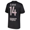 Maillot Foot Paris Saint Germain D. Doue 14 Jordan Quatrième 2025-26