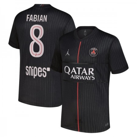 Maillot Foot Paris Saint Germain Fabian 8 Jordan Quatrième 2025-26 Maillot Foot Paris Saint Germain Fabian 8 Jordan Quatrième 2025-26