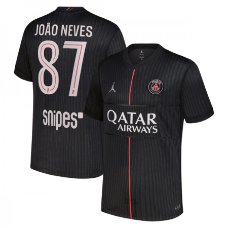 Maillot Foot Paris Saint Germain Joao Neves 87 Jordan Quatrième 2025-26