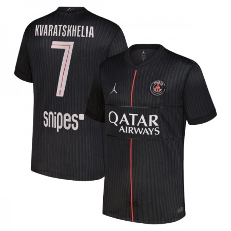 Maillot Foot Paris Saint Germain Kvaratskhelia 7 Jordan Quatrième 2025-26