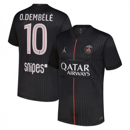 Maillot Foot Paris Saint Germain O. Dembele 10 Jordan Quatrième 2025-26 Maillot Foot Paris Saint Germain O. Dembele 10 Jordan Quatrième 2025-26