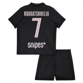 Tenue Enfant Paris Saint Germain Kvaratskhelia 7 Jordan Quatrième 2025-26 (+ Short)