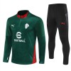 AC Milan Sweat d'Entraînement Quart-Zip Verte 2025-26