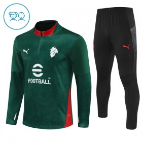 Enfant AC Milan Sweat d'Entraînement Quart-Zip Verte 2025-26
