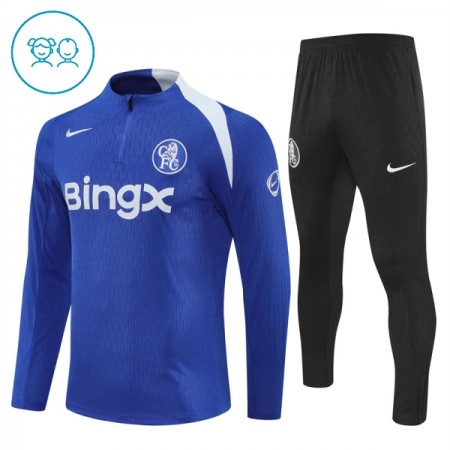 Enfant Chelsea Sweat d'Entraînement Quart-Zip Bleue 2025-26