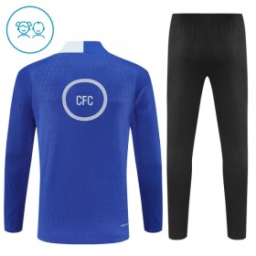Enfant Chelsea Sweat d'Entraînement Quart-Zip Bleue 2025-26