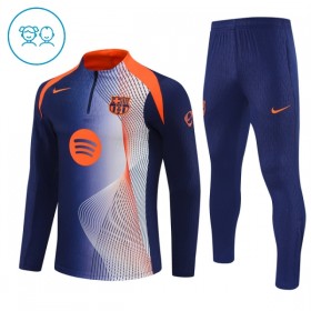 Enfant FC Barcelone Sweat d'Entraînement Quart-Zip Bleue 2025-26