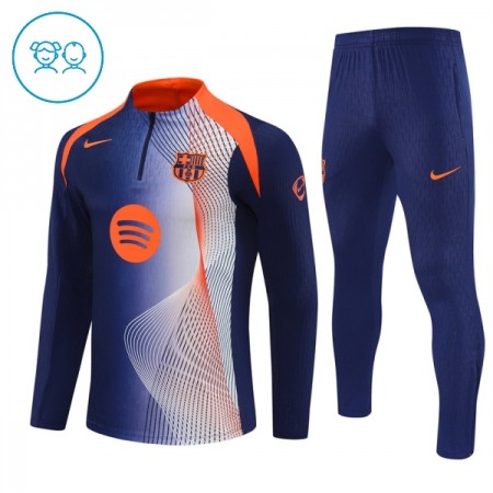 Enfant FC Barcelone Sweat d'Entraînement Quart-Zip Bleue 2025-26 Enfant FC Barcelone Sweat d'Entraînement Quart-Zip Bleue 2025-26