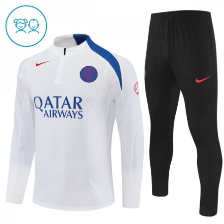Enfant Paris Saint Germain Sweat d'Entraînement Quart-Zip Blanche 2025-26