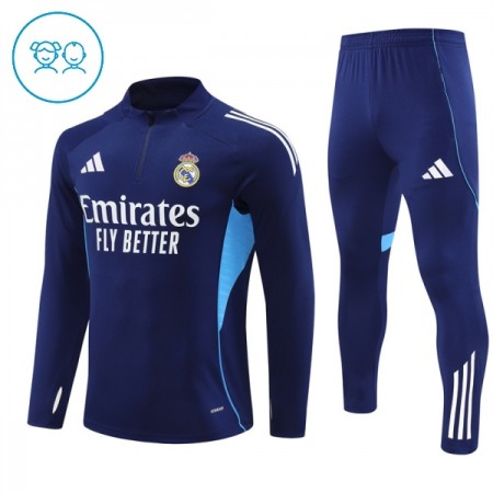 Enfant Real Madrid Sweat d'Entraînement Quart-Zip Marine 2025-26 Enfant Real Madrid Sweat d'Entraînement Quart-Zip Marine 2025-26