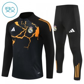 Enfant Real Madrid Sweat d'Entraînement Quart-Zip Noire 2025-26