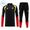 Enfant Allemagne Sweat d'Entraînement Quart-Zip Noire 2026-27 Enfant Allemagne Sweat d'Entraînement Quart-Zip Noire 2026-27