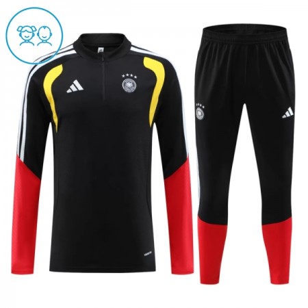 Enfant Allemagne Sweat d'Entraînement Quart-Zip Noire 2026-27 Enfant Allemagne Sweat d'Entraînement Quart-Zip Noire 2026-27