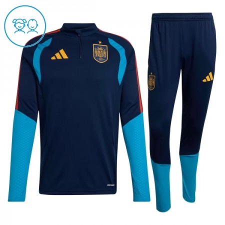 Enfant Espagne Sweat d'Entraînement Quart-Zip Marine 2026-27 Enfant Espagne Sweat d'Entraînement Quart-Zip Marine 2026-27