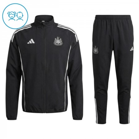 Enfant Newcastle United Ensemble Vestes d'Entraînement Noire 2025-26 Enfant Newcastle United Ensemble Vestes d'Entraînement Noire 2025-26