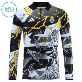 Enfant Real Madrid Marvel Sweat d'Entraînement Quart-Zip Noire 2026-27