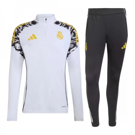 Real Madrid Sweat d'Entraînement Quart-Zip Blanche 2026-27 Real Madrid Sweat d'Entraînement Quart-Zip Blanche 2026-27