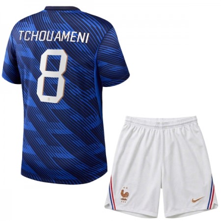Tenue Enfant France Tchouameni 8 Domicile Coupe du Monde 2026 (+ Short)