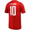 Maillot Foot Canada J. David 10 Domicile Coupe du Monde 2026 Maillot Foot Canada J. David 10 Domicile Coupe du Monde 2026