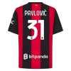Maillot Foot AC Milan Pavlovic 31 Domicile 2026-27 Maillot Foot AC Milan Pavlovic 31 Domicile 2026-27