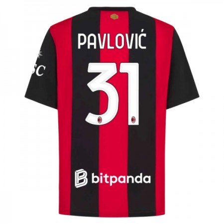 Maillot Foot AC Milan Pavlovic 31 Domicile 2026-27 Maillot Foot AC Milan Pavlovic 31 Domicile 2026-27