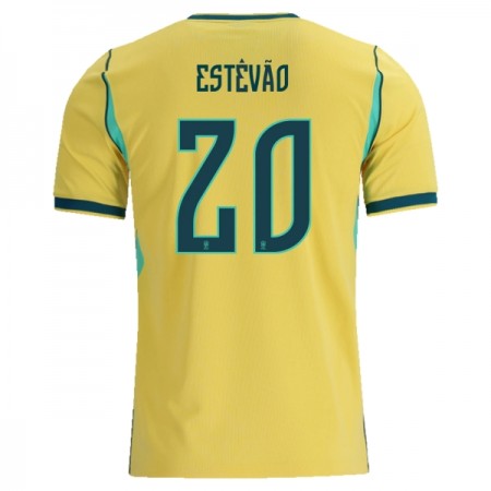 Maillot Foot Brésil Estevao 20 Domicile Coupe du Monde 2026