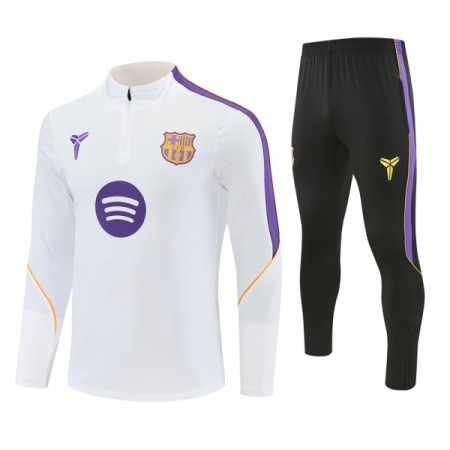 Barcelone Sweat d'Entraînement Quart-Zip Blanche 2026-27