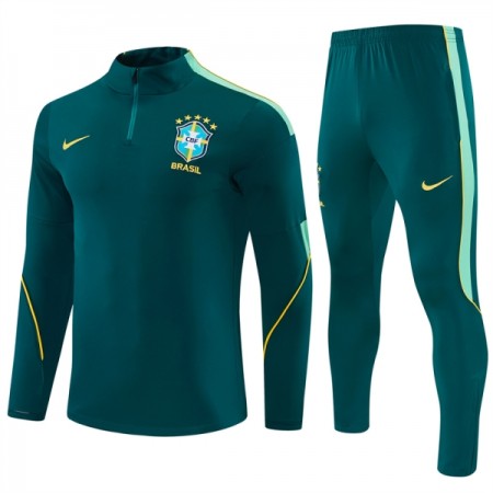 Brésil Sweat d'Entraînement Quart-Zip Verte 2026-27