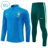 Enfant Brésil Sweat d'Entraînement Quart-Zip Bleue 2026-27