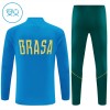 Enfant Brésil Sweat d'Entraînement Quart-Zip Bleue 2026-27