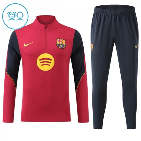 Enfant FC Barcelone Sweat d'Entraînement Quart-Zip Rouge 2026-27