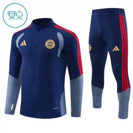Enfant FC Bayern Munich Sweat d'Entraînement Quart-Zip Bleue 2026-27 Enfant FC Bayern Munich Sweat d'Entraînement Quart-Zip Bleue 2026-27