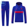 Enfant Manchester United Hoodie Sweat d'Entraînement Bleue 2026-27
