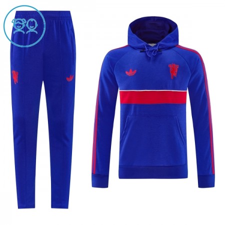Enfant Manchester United Hoodie Sweat d'Entraînement Bleue 2026-27