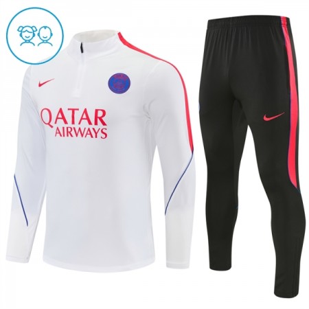 Enfant Paris Saint Germain Sweat d'Entraînement Quart-Zip Blanche 2026-27 Enfant Paris Saint Germain Sweat d'Entraînement Quart-Zip Blanche 2026-27