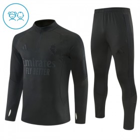 Enfant Real Madrid Sweat d'Entraînement Quart-Zip Noire 2026-27