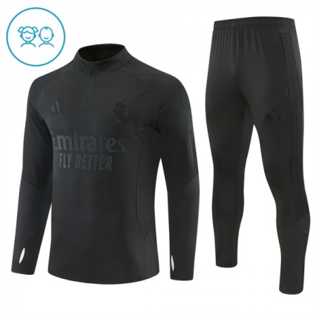 Enfant Real Madrid Sweat d'Entraînement Quart-Zip Noire 2026-27