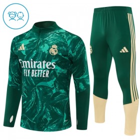 Enfant Real Madrid Sweat d'Entraînement Quart-Zip Verte 2026-27