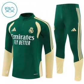 Enfant Real Madrid Sweat d'Entraînement Quart-Zip Verte 2026-27