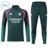 Enfant Real Madrid Sweat d'Entraînement Quart-Zip Verte 2026-27