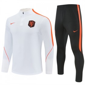 Pays-Bas Sweat d'Entraînement Quart-Zip Blanche 2026-27