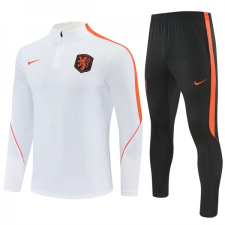 Pays-Bas Sweat d'Entraînement Quart-Zip Blanche 2026-27